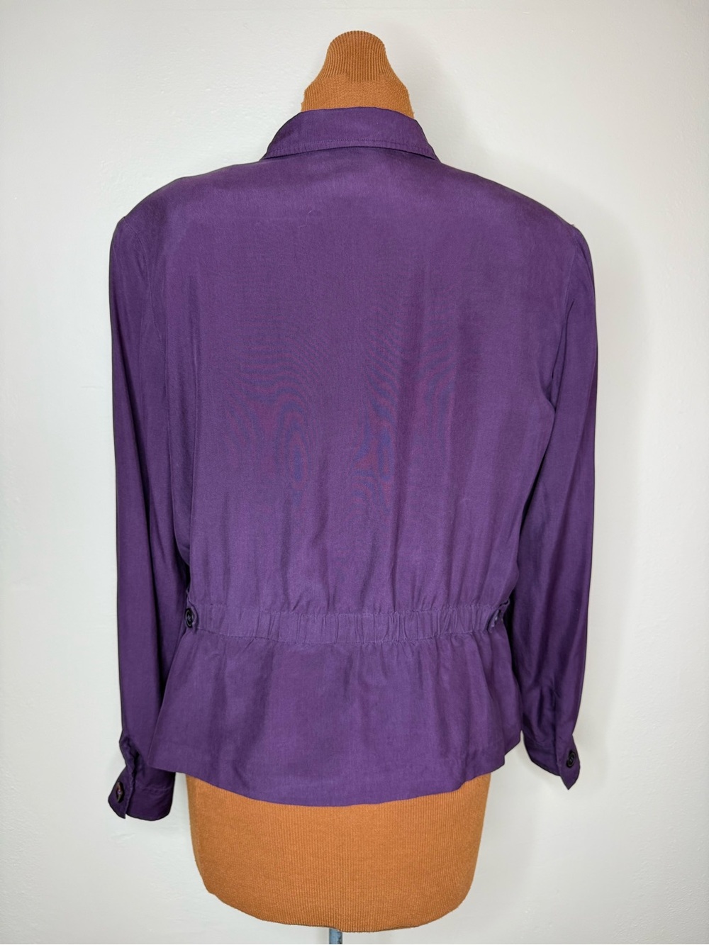 Norton McNaughton Purple Button-Front Utility Jacket Style Blouse Size 8 - Picture 2 of 8